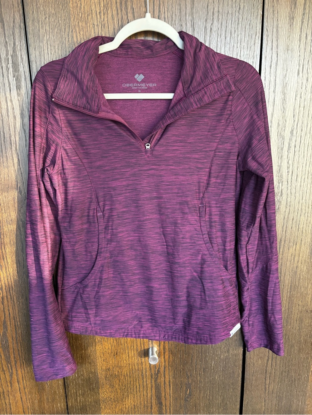 Obermeyer Women's Plum Heather Half-Zip Pullover